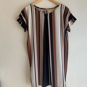 Striped shift dress